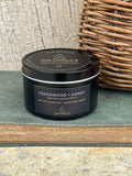 Cedarwood + Honey 6oz Soy Candle in Travel Tin