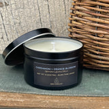 Cardamom + Orange Blossom 6oz Soy Candle in Travel Tin