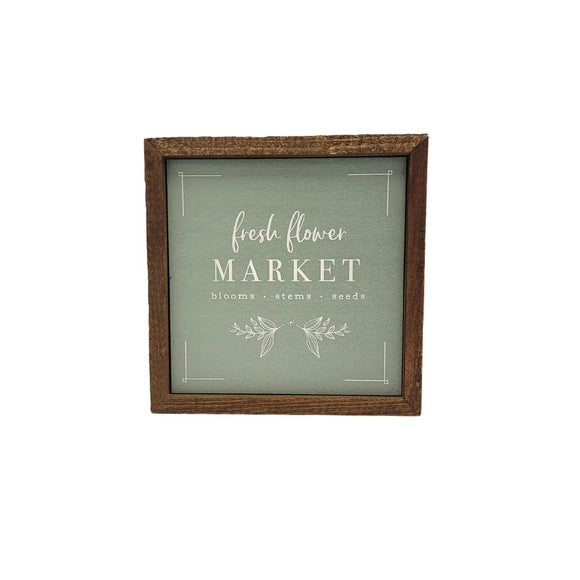 Flower Market Framed Sign