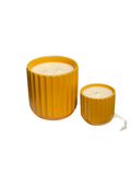 Cinna-Pumpkin + Nutmeg 28oz Soy Candle in Mustard Pottery