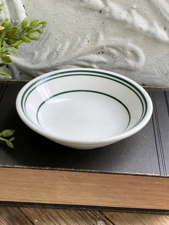 Vintage Homer Laughlin Green & White Restaurantware Bowl