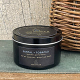 Santal + Tobacco 6oz Soy Candle in Travel Tin