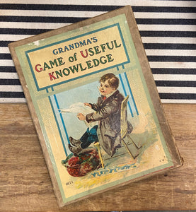 Early 1900's "Grandma's Game of Useful Knowledge" Card Game