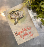 Antique Early 1900's "Scratch me a Line" Postcard