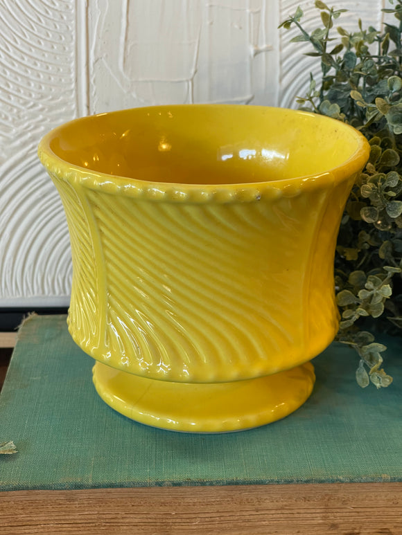 Vintage Yellow Floraline Planter Made in USA