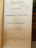 Antique Book Xenophon's Memorabilia of Socrates 1872