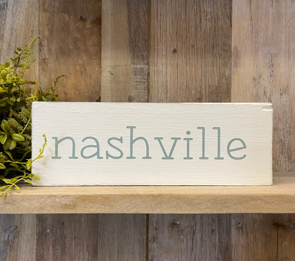 Handmade Nashville Reclaimed Wood Sign