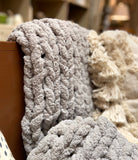 Handmade Large Chenille Woven Throw