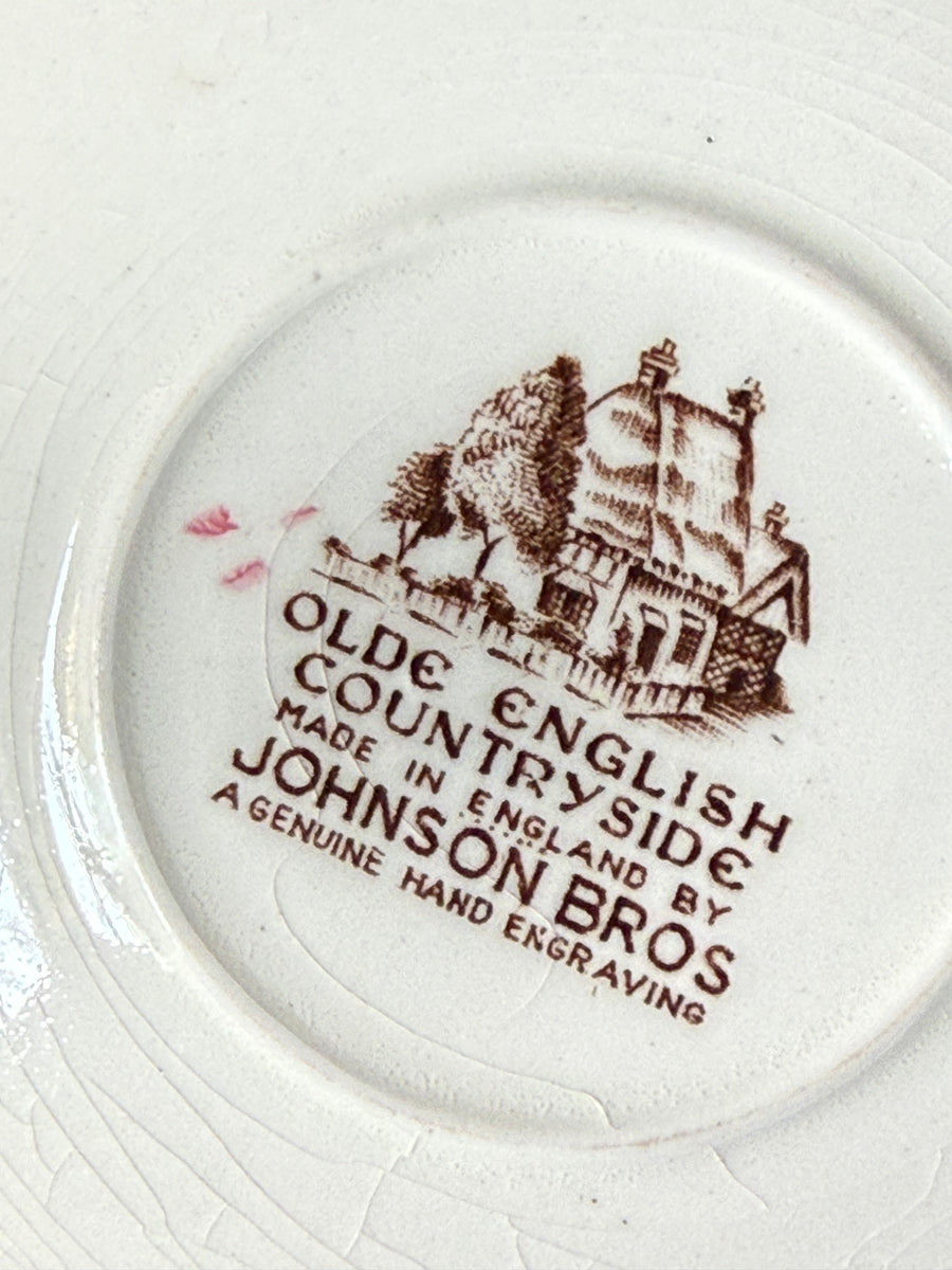 Antique Johnson Brothers Old English Countryside Dessert Plate