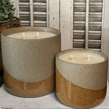 Cedar + Clove 32oz Soy Candle in Reusable Pottery