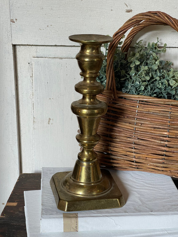 Vintage Brass Candlestick Holder with Great Patina