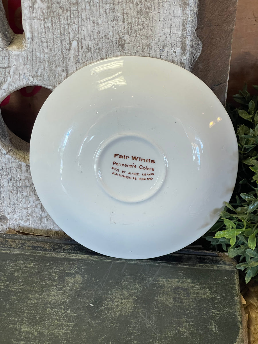 Vintage Fair Winds Saucer Alfred Meakin Staffordshire, England