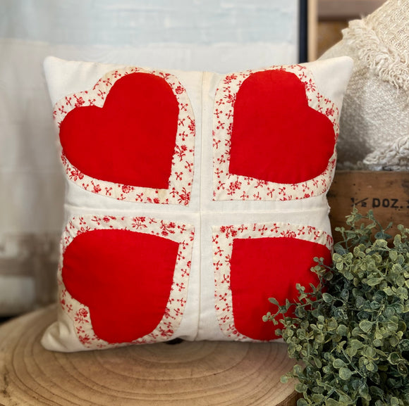 Handmade Valentine Fabric Pillow