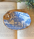 Blue & White Pagoda Tennessee River Mussel Shell
