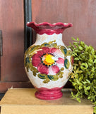 Found Handmade in Italy Vase w/ Floral Design