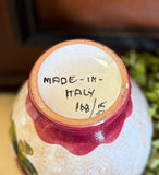 Found Handmade in Italy Vase w/ Floral Design