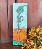Dianne Vaughn 4" x 12" Pumpkin Canvas Art