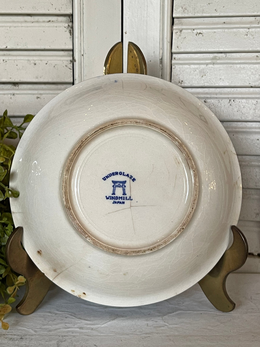 お椀・ボウル・鉢 Austinc.c.WindmillClassic2002Net2ndPlace Vintage Japan Windmill Blue & White Transferware Bowl – The