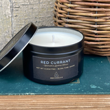 Red Currant 6 oz Soy Candle in Black Travel Tin