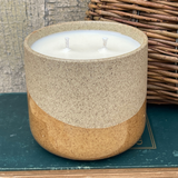 Cedar + Clove 16oz Soy Candle in Reusable Pottery