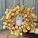 Mustard Penny Leaf Candle Ring