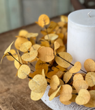 Mustard Penny Leaf Candle Ring