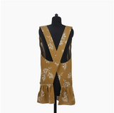 Mustard Olives Ruffled Pinafore Apron