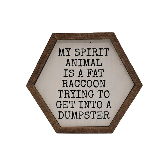 Spirit Animal Hexagon Framed Sign