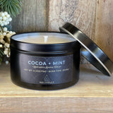Cocoa + Mint 6oz Candle in Travel Tin