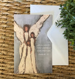 Original D. Vaughn Angels w/ Isaiah 66:13 Quote Blank Card