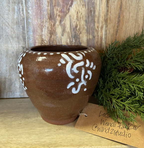 Medium Handmade Brown Pot