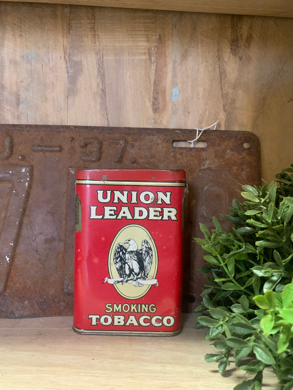 Vintage Union Leader Smoking Tobacco Tin