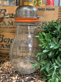 Vintage Nut Chopper Glass Jar