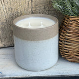 Cocoa + Mint 24oz Soy Candle in Pottery