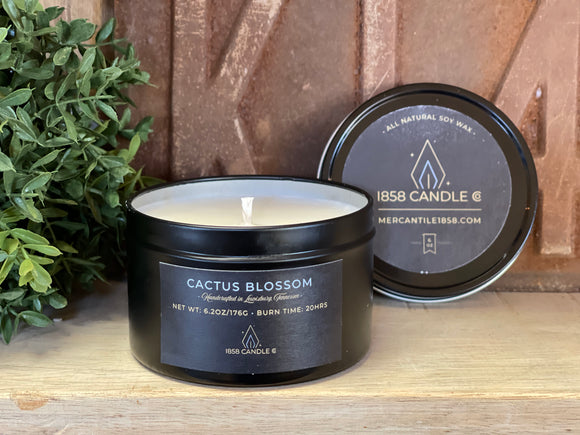 Cactus Blossom 6oz Soy Candle Travel Tin