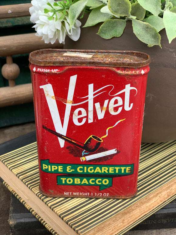 Vintage Velvet Tobacco Tin