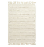 Cream Chenille Throw w/ Fringe