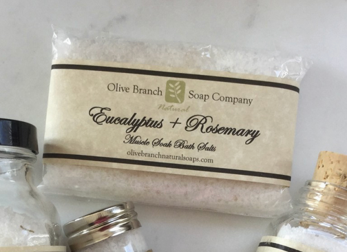 Rosemary + Eucalyptus Bath Salts Packet
