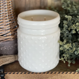 Cinna-Pumpkin + Nutmeg 30oz Soy Candle in Hobnail Jar
