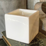 Amber Wood + Vetiver 11oz Soy Candle in Pottery