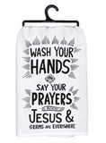 Jesus & Germs Tea Towel
