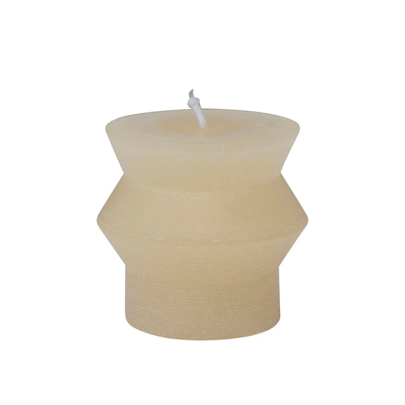 Unscented Cream Totem Pillar Candle