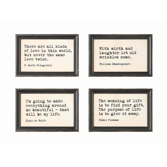 Inspirational Quotes Framed