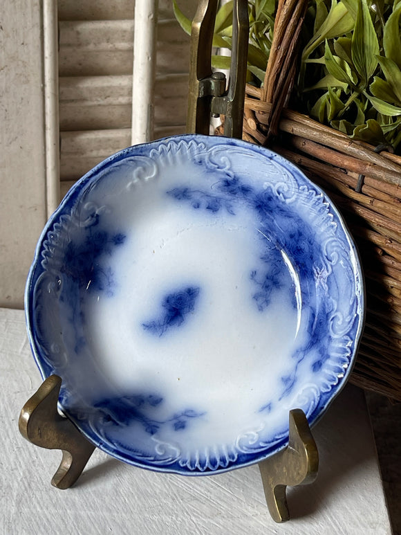 Antique Marechal Neil Flow Blue Small Bowl