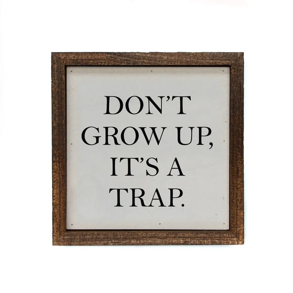 Don't Grow Up Framed Sign