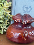 Vintage Brown Ceramic Insulator