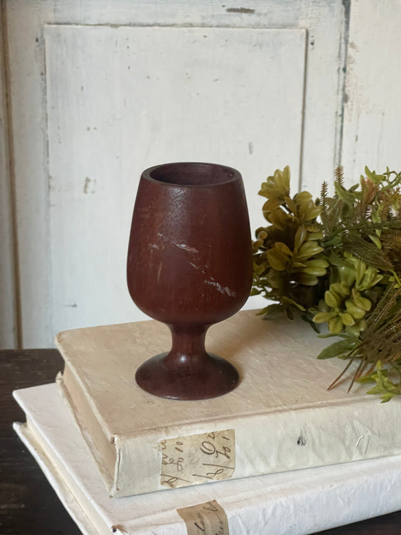 Vintage Wood Goblet