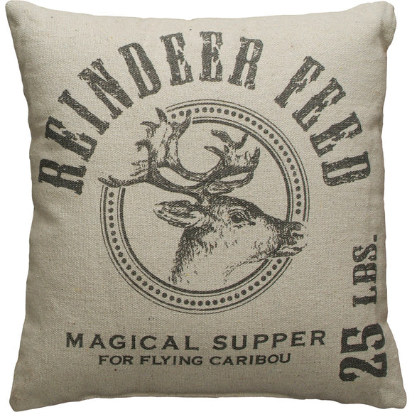 Reindeer Feed Grainsack Pillow
