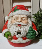 Vintage Ceramic Santa Tea Light Holder