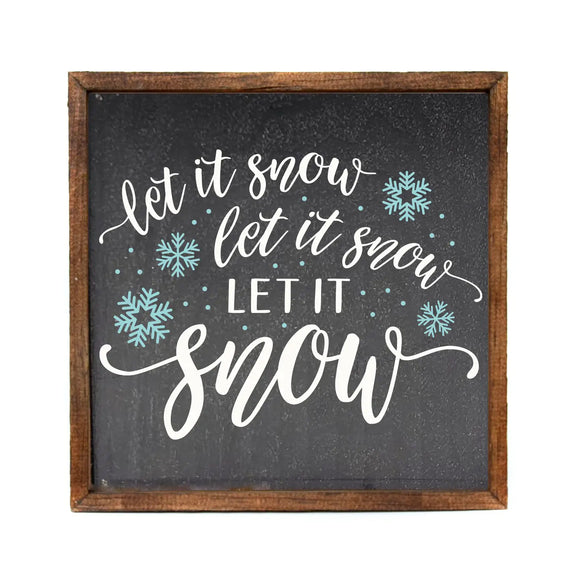 Let It Snow Framed Sign